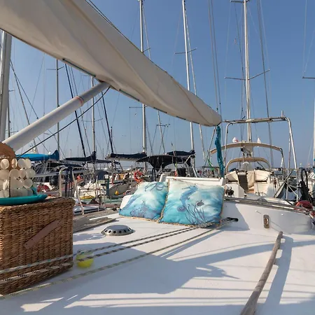 Quo Vadis Yacht In Harbor Bisceglie